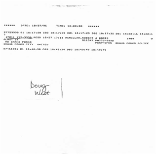 911 Time Log, 1409 Walnut Street, Katie West Death